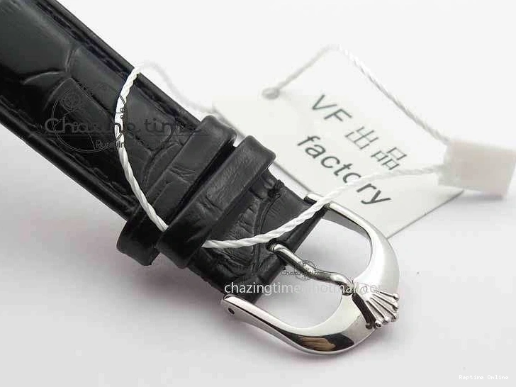 0217 Cellini Date VF Best Edition SS Black Dial Stick Markers On Black Leather Strap A Lightweight 3725